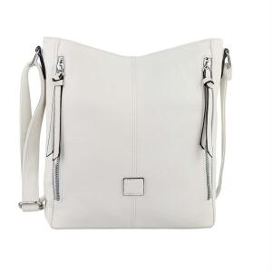 DAMEN TASCHE Umhängetasche Schultertasche Shopper Crossbody Henkeltasche CrossOver Kunstleder Beuteltasche Handtasche Hobo Bag Reise Weiß