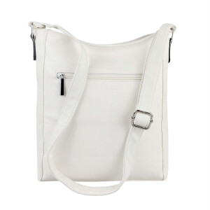 DAMEN TASCHE Umhängetasche Schultertasche Shopper Crossbody Henkeltasche CrossOver Kunstleder Beuteltasche Handtasche Hobo Bag Reise Weiß