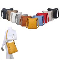 DAMEN TASCHE Umhängetasche Schultertasche Shopper Crossbody Henkeltasche CrossOver Kunstleder Beuteltasche Handtasche Hobo Bag Reise Weiß