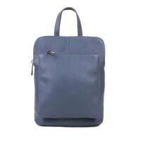 Made in Italy Damen echt Leder Rucksack Bodybag Lederrucksack Tasche Schultertasche Ledertasche Crossbody Cross-Over Jeansblau