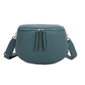 DAMEN TASCHEN Umhängetasche Crossbody Crossover Leder Optik Handtasche Shopper Petrol