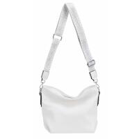 DAMEN TASCHE Shopper Umhängetasche Schultertasche CrossOver Crossbody Beuteltasche Handtasche Hobo Bag Henkeltasche Reise Kunst-Leder Weiß