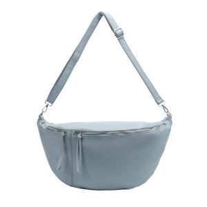 XXL Tasche Bauchtasche Hüfttasche Crossbody Schultertasche Umhängetasche Kunstleder Gürteltasche Crossover Slingntasche Unisex Bag Hellblau V2
