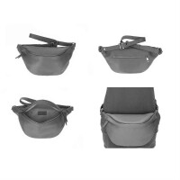 Made in Italy DAMEN LEDER Gürteltasche Crossbody Brusttasche Bauchtasche Hüfttasche Umhängetasche Crossover Bodybag Schultertasche Handytasche TASCHE 247 Hellgrau