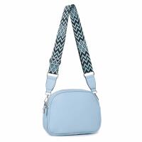 Damen Tasche Crossbody Umhängetasche Bodybag Schultertasche Metallic Handytasche Crossover Damentasche Schmucktasche Handtasche Reise Kunst-Leder Hellblau