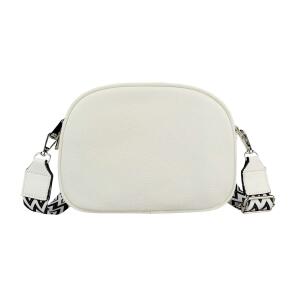 Damen Tasche Crossbody Umhängetasche Bodybag Schultertasche Metallic Handytasche Crossover Damentasche Schmucktasche Handtasche Reise Kunst-Leder Weiß