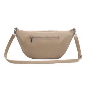 XXL Tasche Bauchtasche Hüfttasche Crossbody Schultertasche Umhängetasche Kunstleder Gürteltasche Crossover Slingntasche Unisex Bag Taupe V2
