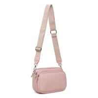 Damen Tasche Crossbody Hüfttasche Bauchtasche Umhängetasche Bodybag Schultertasche Handytasche Gürteltasche Metallic Handtasche Reise Kunst-Leder Rosa