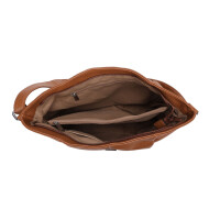 DAMEN TASCHE Shopper Schultertasche Umhängetasche Crossbody Henkeltasche CrossOver Beuteltasche Handtasche Hobo Bag Reise Kunst-Leder Cognac