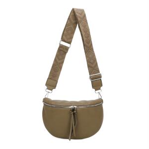 Damen Tasche Gürteltasche Crossbody Hüfttasche Bauchtasche Umhängetasche Cross-Over Bodybag Schultertasche Handytasche Kosmetiktasche Kunst-Leder L155 Schlamm