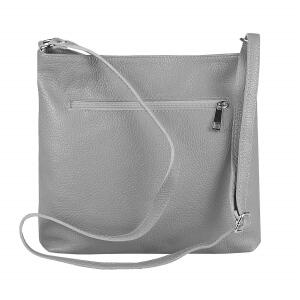 DAMEN LEDER TASCHE Cross Body Schultertasche City Bag CrossOver Umhängetasche Henkeltasche Clutch Ledertasche Damentasche Helltaupe
