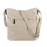 DAMEN TASCHE Schultertasche Shopper Umhängetasche CrossOver Crossbody Henkeltasche Beuteltasche Handtasche Hobo Bag Reise Kunst-Leder Beige