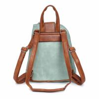 Damen Rucksack Schultertasche Umhängetasche BackPack Handtasche Crossover Crossbody Henkeltasche Reise Stadtrucksack Schwarz-Cognac
