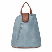 Damen Rucksack Schultertasche Umhängetasche BackPack Handtasche Crossover Crossbody Henkeltasche Reise Stadtrucksack Jeansblau