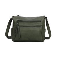 DAMEN TASCHE SHOPPER Schultertasche Umhängetasche Crossbody Henkeltasche Beuteltasche CrossOver Handtasche City Bag Reise Kunst-Leder Dunkelgrün