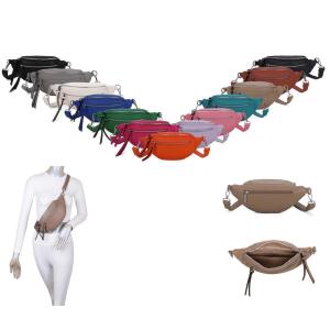 Damen Tasche Gürteltasche Crossbody Leder Optik Hüfttasche Bauchtasche Umhängetasche Cross-Over Bodybag Schultertasche Handytasche Geldtasche Schminktasche Kosmetiktasche