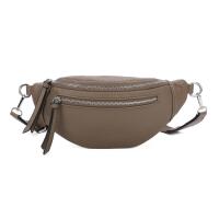 Damen Tasche Gürteltasche Crossbody Leder Optik Hüfttasche Bauchtasche Umhängetasche Cross-Over Bodybag Schultertasche Handytasche Geldtasche Schminktasche Kosmetiktasche Taupe