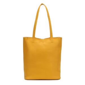 Damen Tasche Set 2in1 Shopper Handtasche Crossbody Hobo Bag Schultertasche Umhängetasche Metallic Cross-Over DIN-A4  Cognac