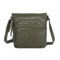 DAMEN TASCHE SHOPPER Schultertasche Umhängetasche CrossOver Crossbody Henkeltasche Beuteltasche Handtasche City Bag Reise Kunst-Leder Olivgrün
