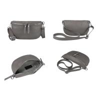 Made in Italy Damen Leder Tasche Handytasche Gürteltasche Crossbody Hüfttasche Bauchtasche Umhängetasche Cross-Over Bodybag Schultertasche Kosmetiktasche Flieder