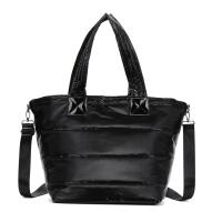 XXL Damen Tasche Nylontasche Shopper Schultertasche Umhängetasche Beuteltasche Handtasche Weekender Reisetasche Shopping Bag Schwarz