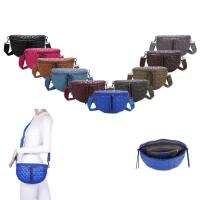 Damen Tasche Nylontasche Gürteltasche Brusttasche Crossbody Hüfttasche Bauchtasche Bodybag Umhängetasche Cross-Over Schultertasche Handytasche Slingntasche Reise Bag Dunkelgrau