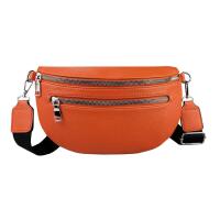 Damen Tasche Gürteltasche Crossbody Leder Optik Hüfttasche Bauchtasche Umhängetasche Cross-Over Bodybag Schultertasche Handytasche Leder Optik Orange