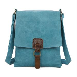 Damen Tasche Crossbody Handtasche Messenger Schultertasche Umhängetasche Shopper Tablettasche bis ca. 7-8 Zoll Henkeltasche Überschlagtasche Leder Optik Türkis