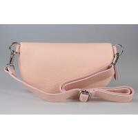 Made in Italy DAMEN SET Gürteltasche + Schultergurt LEDER Crossbody Hüfttasche Bauchtasche Umhängetasche Brusttasche CrossOver Bodybag Schultertasche Handytasche Tasche Antik Rosa S (22cm) + Gürtel