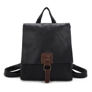 Damen Rucksack Tasche Crossbody Handtasche Messenger Schultertasche Umhängetasche Shopper Vintage Kuriertasche Überschlagtasche Leder Optik Dunkelblau