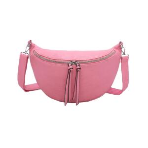 DAMEN TASCHE Brusttasche Bauchtasche Hüfttasche Crossbody Unisex Schultertasche Umhängetasche Kunstleder Gürteltasche Crossover Slingntasche Reise Bag Rosa