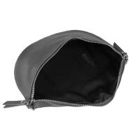 Made in Italy DAMEN SET Gürteltasche + Schultergurt LEDER Crossbody Hüfttasche Bauchtasche Umhängetasche Brusttasche CrossOver Bodybag Schultertasche Handytasche Geldtasche Tasche Kosmetiktasche Grau M (28cm) + Gürtel