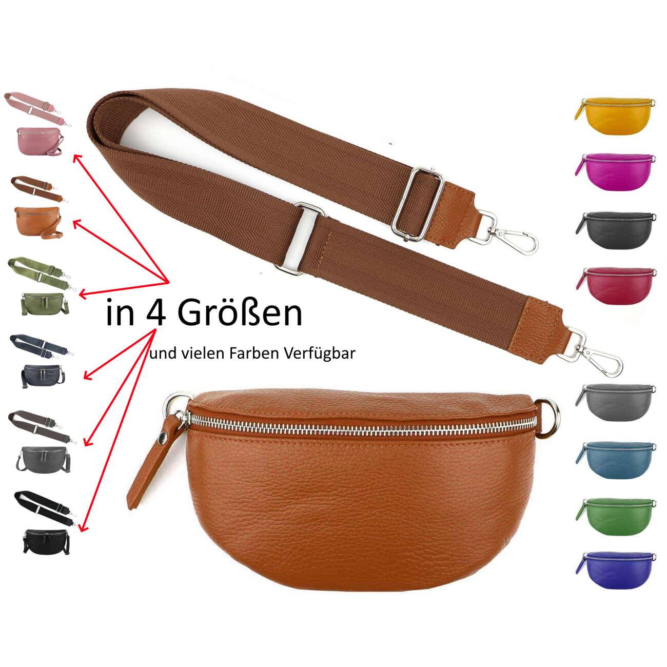 Made in Italy DAMEN SET Gürteltasche + Schultergurt...