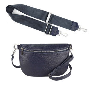 Made in Italy DAMEN SET Gürteltasche + Schultergurt LEDER Crossbody Hüfttasche Bauchtasche Umhängetasche Brusttasche CrossOver Bodybag Schultertasche Handytasche Geldtasche Tasche Kosmetiktasche
