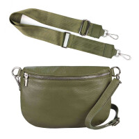 Made in Italy DAMEN SET Gürteltasche + Schultergurt LEDER Crossbody Hüfttasche Bauchtasche Umhängetasche Brusttasche CrossOver Bodybag Schultertasche Handytasche Geldtasche Tasche Kosmetiktasche