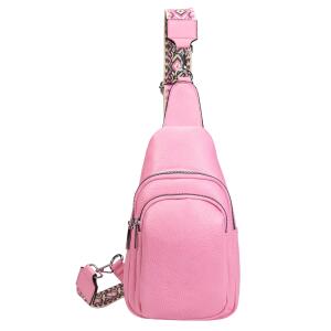Unisex Crossbody Bodybag Sling Tasche Rucksack Crossover Schultertasche Brusttasche Umhängetasche Bag damen herren Rosa