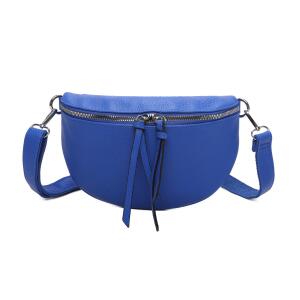 Damen Tasche Gürteltasche Crossbody Hüfttasche Bauchtasche Umhängetasche Cross-Over Bodybag Schultertasche Handytasche Kosmetiktasche Kunst-Leder L313 Königsblau 24x15x5 cm