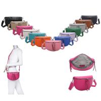Damen Tasche Gürteltasche Crossbody Hüfttasche Bauchtasche Umhängetasche Cross-Over Bodybag Schultertasche Handytasche Kosmetiktasche Kunst-Leder L313 Königsblau 24x15x5 cm