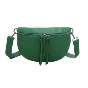 Damen Tasche Gürteltasche Crossbody Hüfttasche Bauchtasche Umhängetasche Cross-Over Bodybag Schultertasche Handytasche Kosmetiktasche Kunst-Leder L313 Grün 24x15x5 cm