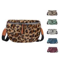 DAMEN LEOPARDEN PRINT Tasche Teddyfell Plüsch Bauchtasche Hüfttasche Schultertasche Fell Bodybag Umhängetasche Crossbody Teddyplüsch Handytasche Crossbag Gürteltasche Wintertasche