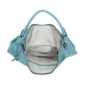 DAMEN TASCHE SHOPPER Hobo-Bag Schultertasche Umhängetasche Handtasche Damentasche Reisetasche Beuteltasche Leder Optik Türkis