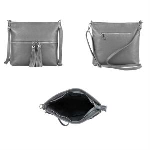 Made in Italy DAMEN LEDER TASCHE Bodybag Schultertasche  CrossOver Umhängetasche Handtasche Ledertasche Damentasche Crossbody Altrosa