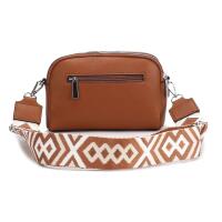 Damen Tasche Crossbody Umhängetasche Bodybag Schultertasche Metallic Handytasche Crossover Kunstleder Handtasche Reise Cognac
