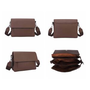DAMEN TASCHE SHOPPER Brusttasche Schultertasche Crossbody Trio Umhängetasche Messenger Handtasche Crossover BodyBag Leder Optik Gelb