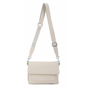 DAMEN TASCHE SHOPPER Brusttasche Schultertasche Crossbody Trio Umhängetasche Messenger Handtasche Crossover BodyBag Leder Optik Beige