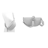 Made in Italy DAMEN LEDER TASCHE Gürteltasche Crossbody Hüfttasche Bauchtasche Umhängetasche Wildleder Brusttasche CrossOver Bodybag Schultertasche Handytasche Geldtasche Schwarz (Leder)