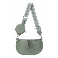 XL Damen Tasche Crossbody Gürteltasche Messenger-Tasche Hüfttasche Bauchtasche Umhängetasche Cross-Over Bodybag Schultertasche Handytasche Leder Optik Grün