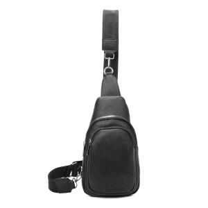 Damen Bodybag Sling Tasche Rucksack Gürteltasche Crossbag Crossover Schultertasche Crossbody Brusttasche Umhängetasche Schwarz V1.1