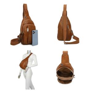 Unisex Crossbody Bodybag Sling Tasche Rucksack Schultertasche Brusttasche Crossbag Crossover Brusttasche Umhängetasche Damen Herren Blau