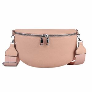 Damen Tasche Crossbody Gürteltasche Brusttasche Umhängetasche Bodybag Hüfttasche Crossover Bauchtasche Schultertasche Handytasche Kunstleder Antikrosa